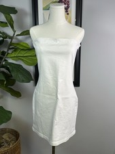 Zara Bandeau Denim Dress Mini