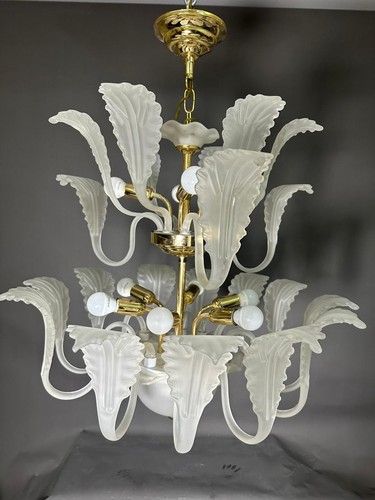 Lampadario vintage raro - , foglia