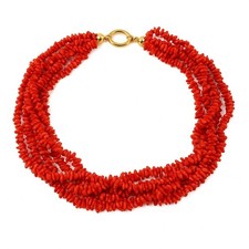 Collana Torchon Corallo