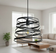 Lampadario sospensione moderno nero per cucina bagno cameretta camera da letto