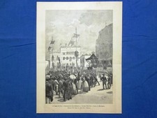 Il viaggio del Re nel 1889: Monumento a Vittorio Emanuele a Lecce, di Maccagnani