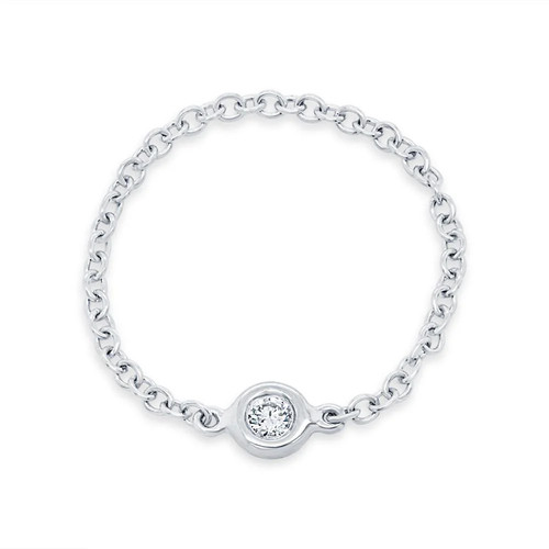 14k oro bianco diamante catena - oro,