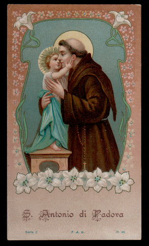 Antico santino holy card - a7,