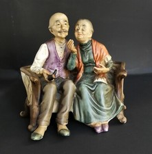 PORCELLANA CAPODIMONTE VINTAGE COPPIA ANZIANI  PERFETTE CONDIZIONI DA COLLEZIONE