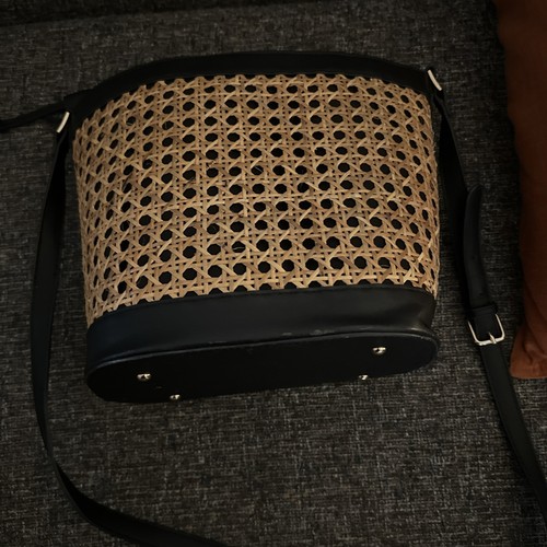 Borsa secchiello vimini - secchiello, in