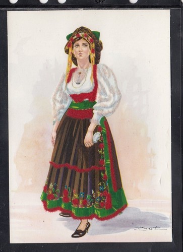 Cartolina costumi sardi - cartolina,