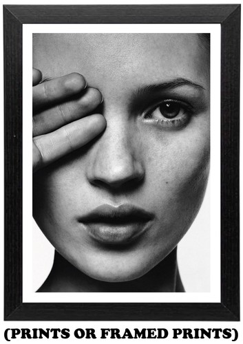 Quadro kate moss occhio - b&w,