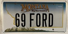 Vanity 1969 FORD license plate