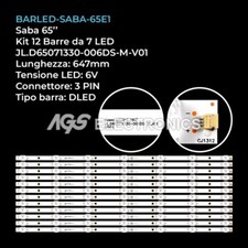 KIT 12 BARRE STRIP 7 LED TV