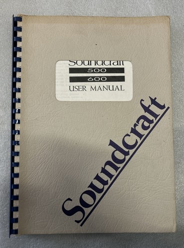 Soundcraft 500 600 manuale - 500,