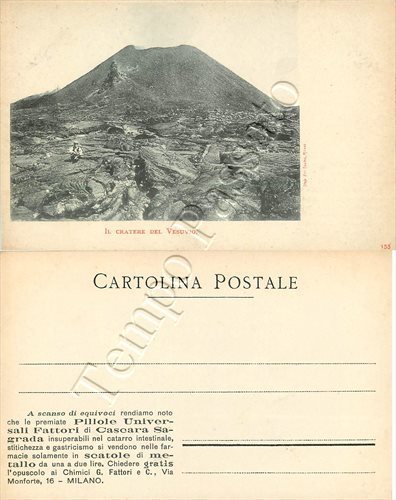 Cartolina napoli cratere - napoli,,