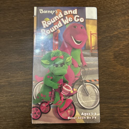 Barney vhs tape - round, and