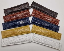 Spezzoni vero coccodrillo handmade in italy H.Q. mm20/16 7.5x6.5cm Daytona logo