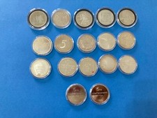 LOTTO DI N.17 MONETE DA 5 FRANCHI COMMEMORATIVI SVIZZERA HELVETIA VARIE ANNATE .