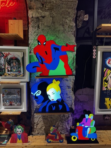 Spiderman scultura luminosa - spiderman,