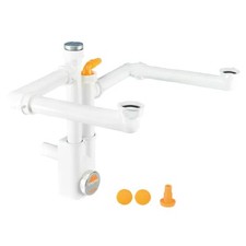 SIFONE 2 VIE SENZA PILETTA PER LAVELLO A 2 VASCHE ACCIAIO/CERAMICA MODELLO  N...