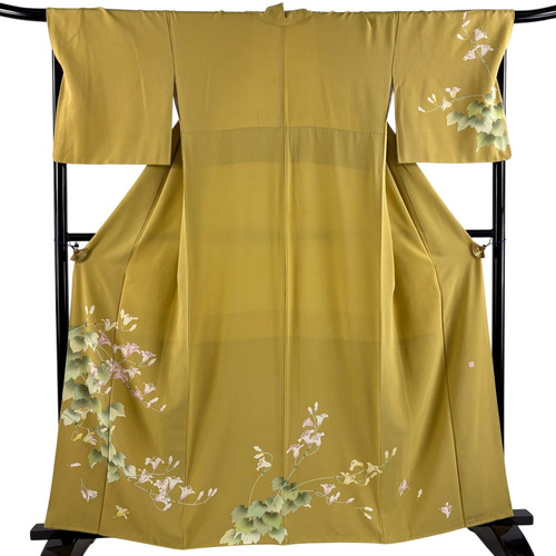 Abito kimono seta giallo - l,