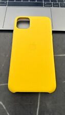 Apple Copertina Cover Custodia Pelle MagSafe ORIGINALE iPhone 11 Pro max Giallo