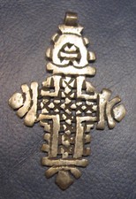 Arte africana Etiopia  Croce copta. Argentata   cm 9 x cm 6