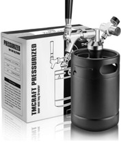 TM Birra Pressurizzata Mini Keg System - 64oz Rubinetto Growler in Acciaio Inox, Portatile