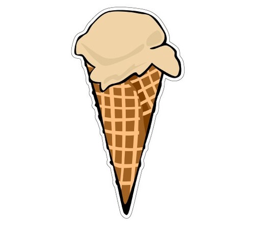 Adesivo cono cialda gelato - cono,