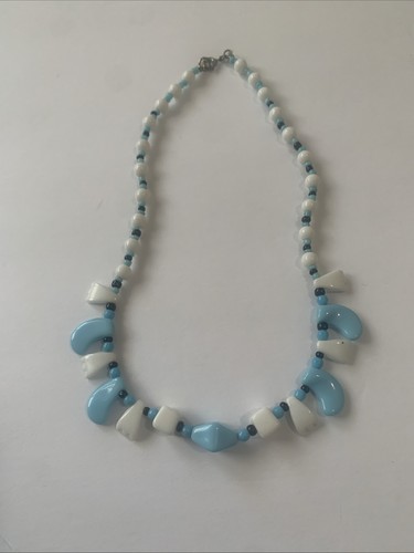 Collana perline blu e - collana, di