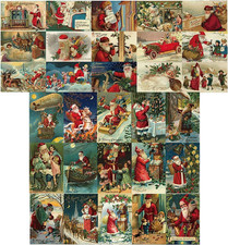 30Pezzi Cartoline Auguri Di Natale Biglietto Regalo Vintage