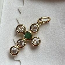 Ciondolo A Croce Vintage In Oro Giallo 750, 18 Carati