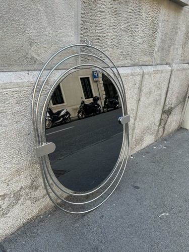 Specchio 70s cromo italian - cromo,