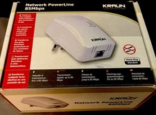 NETWORK POWERLINE 85Mbps KRAUN KR.QX Completo Di Cavo Manuale D’uso e Driver CD