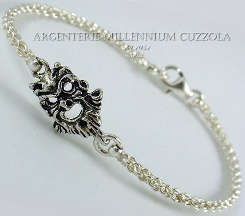 Bracciale maschera argento - bracciale,