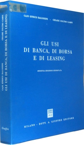 Balossini gli usi banca - balossini, di