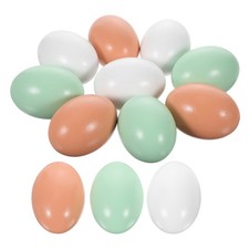  12 uova di legno grezzo: per riempire il cestino di Pasqua - Decorazioni per