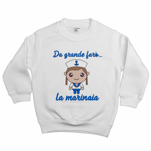 Felpa bambina grande farò - grande,