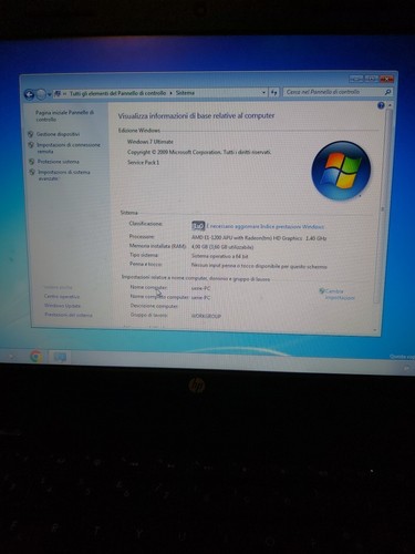 Notebook 655 cpu amd - 15,6", hp
