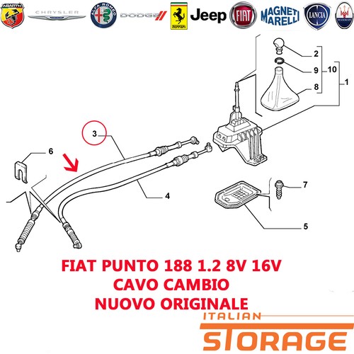 Fiat punto 188 16v cavo - fiat, 8v