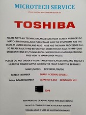 TOSHIBA 32W2433D /DB/DG LC320DXJ L2300 REV 1.03A KIT FIRMWARE DI SCANSIONE BLOCCATO