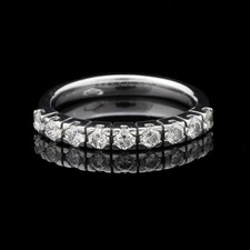 ANELLO CIERRE VERETTA IN ORO 18 KT BRILLANTI NATURALI NON TRATTATI 0.45 CT