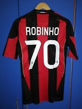 MILAN MAGLIA MATCH WORN SHIRT HOME TECHFIT #70 ROBINHO SERIE A TIM 2010-2011