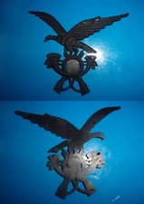 ESERCITO ITALIANO Fregio x cappello ALPINI FANTERIA Anni 80 - gomma nera BOMISA