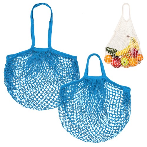 Borsa spesa rete 2pz blu - rete,
