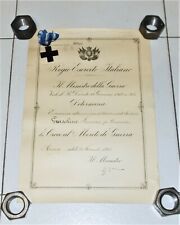 Attestato + LA CROCE AL MERITO