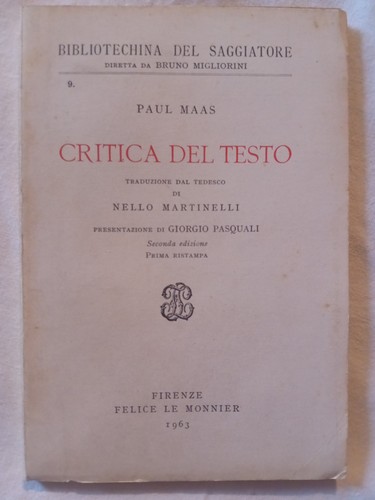Paul maas critica del - paul, maas,
