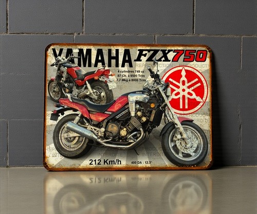 Plaque métal vintage yamaha - plaque,