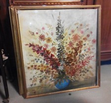 quadro con fiori secchi cm80 