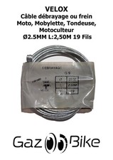 Cavo VELOX Disattiva Freno Moto Mobylette Tagliaerba Motocoltivatore Ø2,5MM 2...