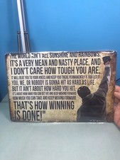 15120 Rocky Balboa film cult Targa insegna metallo vintage style home decor