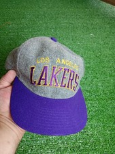 Vintage Los Angeles Lakers NBA Starter Snapback Rare Purple Gray 