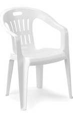 Poltroncina Bianca, Sedia In Plastica, Articoli Da Giardino, Sedia Da Giardino .