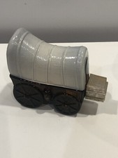 Vintage Avon Covered Wagon Spicy After Shave Wild Country Empty Bottle 